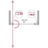 Душевая дверь 100 см BELBAGNO ETNA ETNA-B-11-30+70-C-Cr