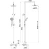 Душевая стойка BELBAGNO DELTA DEL-VSCM-BORO